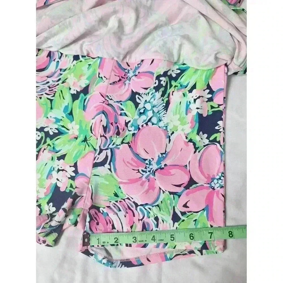 Lilly Pulitzer Lana Off The Shoulder Pink Multicolor Romper/Skort Sz XXS - Picture 8 of 9